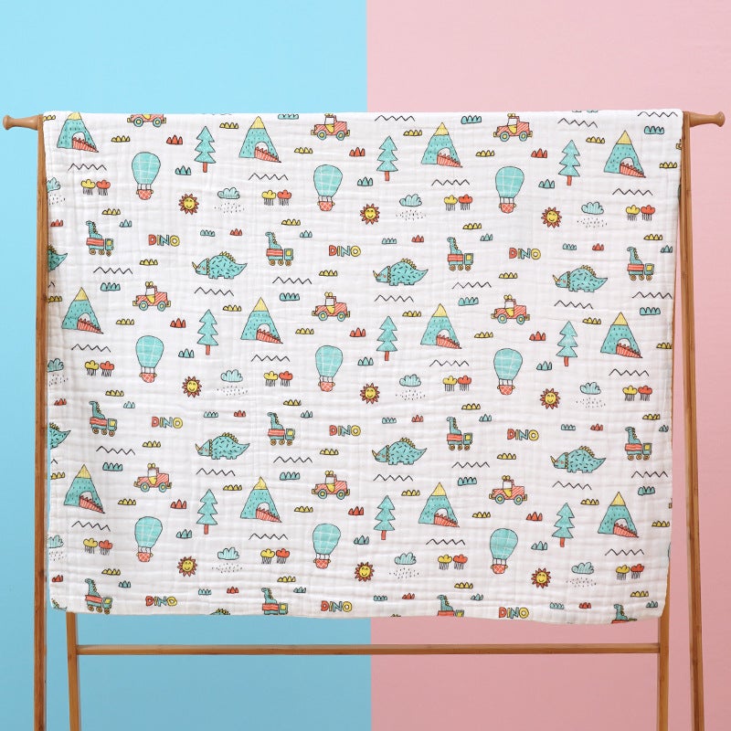 New Six-Layer Baby Gauze Bath Towel Cotton Children'S Towel Quilt Baby Cover Blanket Children'S Quilt Seersucker Bath Towel - Image 1